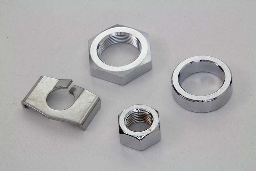 Chrome Rear Axle Nut and Lock Kit 1930 / 1952 WL