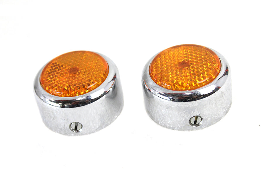 Swingarm Pivot Bolt Cover with Amber Reflectors 1986 / 1999 FXST 1986 / 1999 FLST