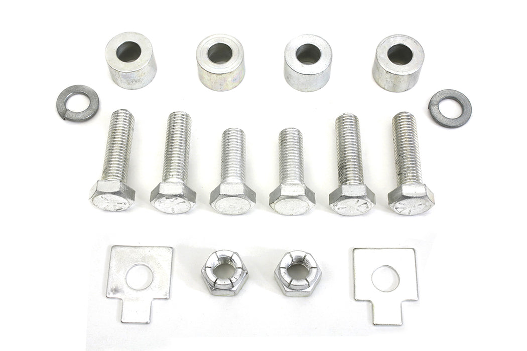 Cadmium Oil Tank Bracket Mount Kit 1958 / 1964 FL