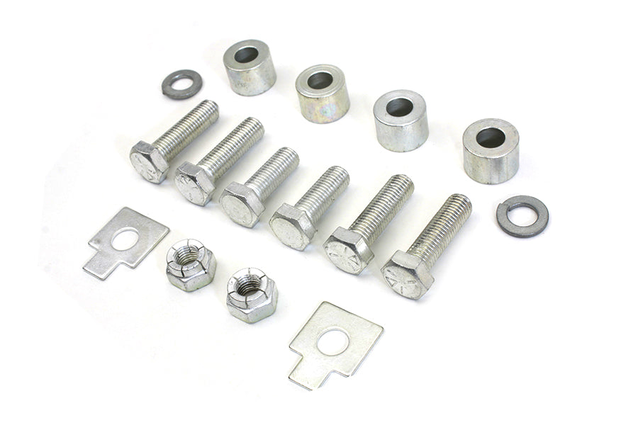 Cadmium Oil Tank Bracket Mount Kit 1958 / 1964 FL