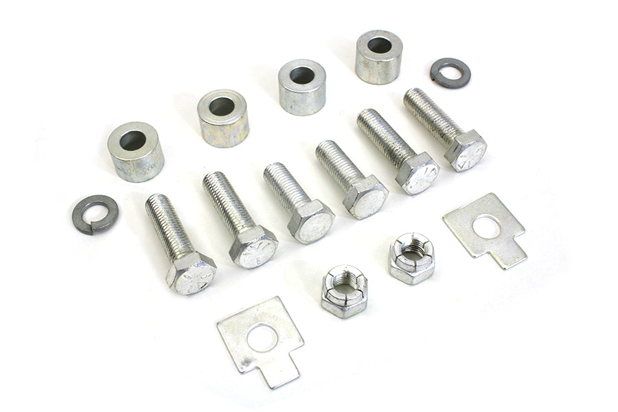 Cadmium Oil Tank Bracket Mount Kit 1958 / 1964 FL