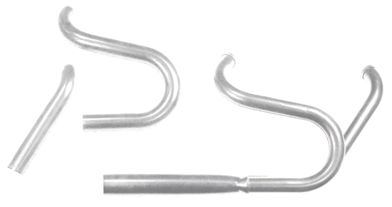 2 Into 1 Exhaust System Chrome Fxst 1984 / 2017 3" O.D. Muffler Inc Heat Shields