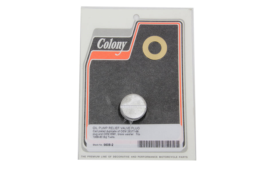 Oil Pump Relief Valve Plug Cadmium 1968 / 1980 FL 1971 / 1980 FX