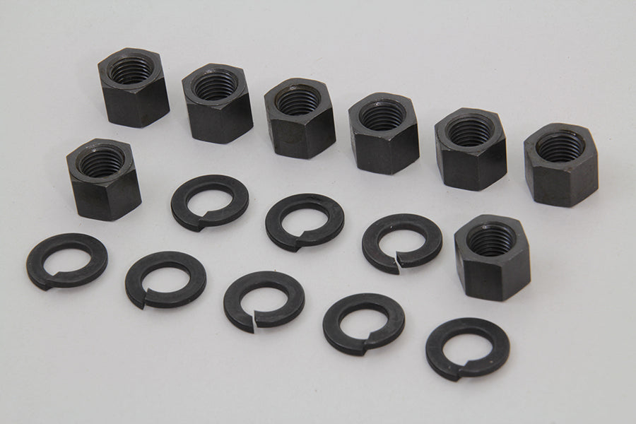 Replica Cylinder Base Nut Kit Parkerized 1936 / 1940 EL 1941 / 1977 FL 1971 / 1977 FX 1937 / 1948 UL