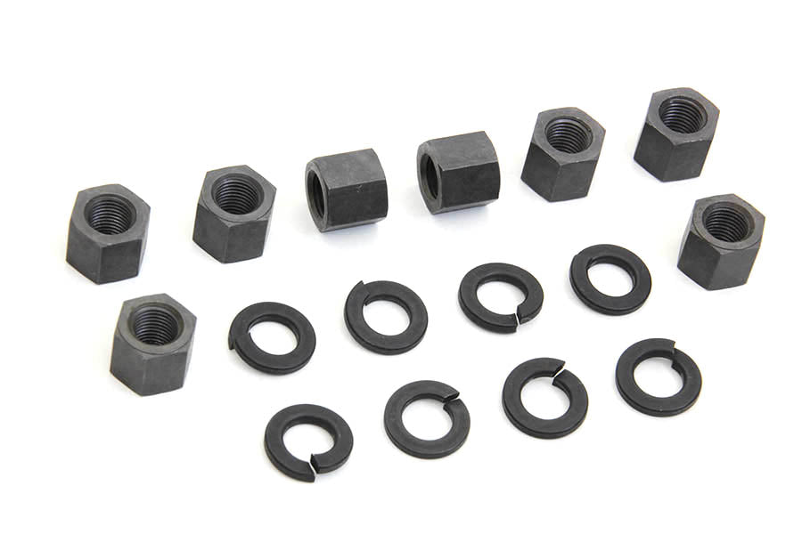 Replica Cylinder Base Nut Kit Parkerized 1957 / 1985 XL 1929 / 1952 WL 1929 / 1973 G