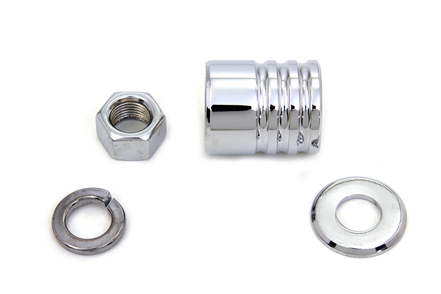 Front Axle Spacer Kit Groove Style Chrome 1997 / 1999 FLSTC