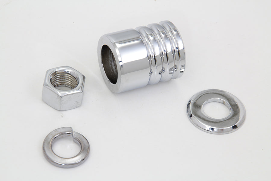 Front Axle Spacer Kit Groove Style Chrome 1997 / 1999 FLSTC