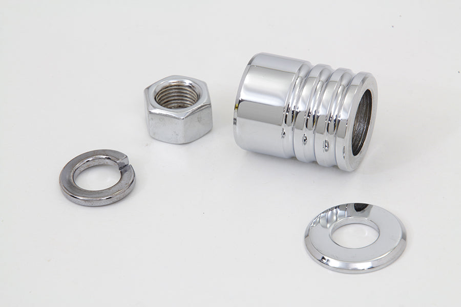 Front Axle Spacer Kit Groove Style Chrome 1997 / 1999 FLSTC
